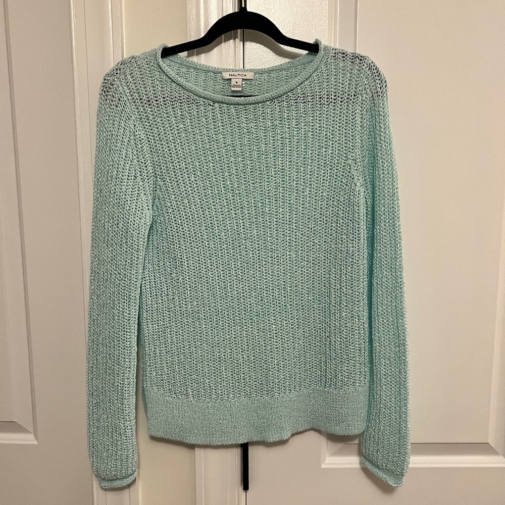 FINAL SALE! Nautica light blue knit sweater, NWOT size Medium